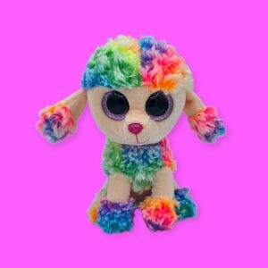 Ty Beanie Boos Rainbow The Poodle Beanie Baby Plush Toy